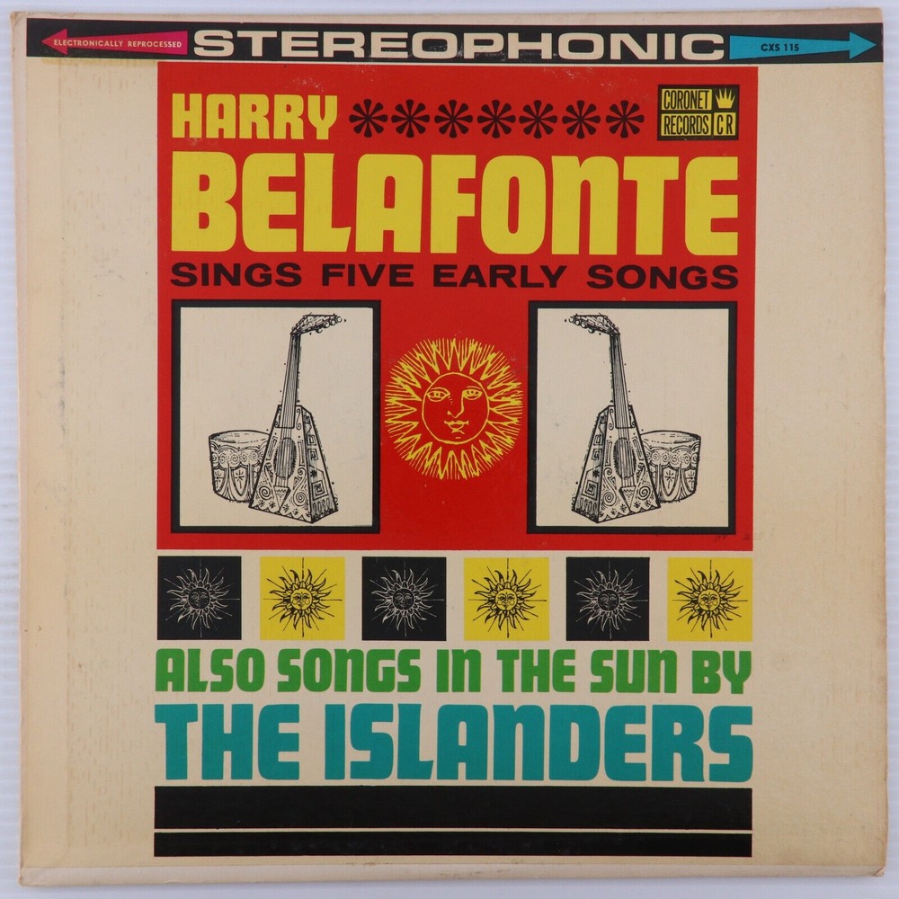 Harry Belafonte Sings Five Early Songs/Calypso In The Sun 1961 LP Record CXS 115